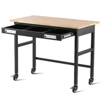 Masă-de-lucru-pe-roți-din-lemn-cu-organizator-pentru-sertare-capacitate-680-kg-120-cm