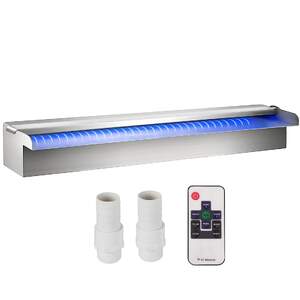 Cascadă-pentru-piscină-cu-iluminare-LED-60-cm-oțel-inoxidabil