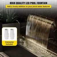 Cascadă-pentru-piscină-cu-iluminare-LED-60-cm-oțel-inoxidabil