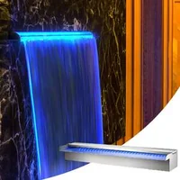 Cascadă-pentru-piscină-cu-iluminare-LED-60-cm-oțel-inoxidabil