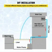 Cascadă-mare-pentru-piscină-cu-iluminare-LED-90-cm-oțel-inoxidabil