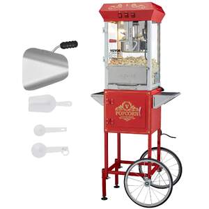 Aparat-de-popcorn-cu-cărucior-850W-capacitate-200-g-stil-retro