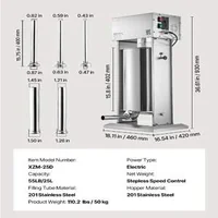 Umplutor-electric-pentru-cârnați-25L-55-lbs-oțel-inoxidabil
