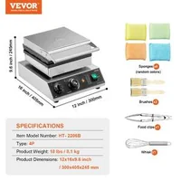 Aparat-profesional-pentru-vafe-rotunde-1750W-cu-suprafață-antiaderentă