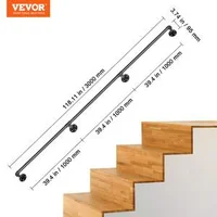Balustradă-tubulară-pentru-scări-305-cm-10-picioare-stil-industrial