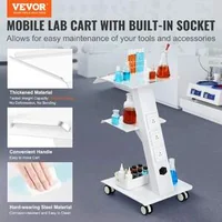 Cărucior-mobil-de-serviciu-dentar-cu-trei-niveluri-și-bandă-de-prize-electrice-integrată