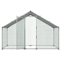 Cușcă-metalică-spațioasă-pentru-păsări-domestice-3x1x2-m-cu-acoperiș-impermeabil