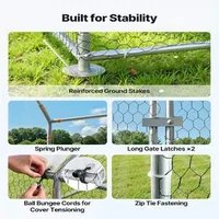 Cușcă-metalică-spațioasă-pentru-păsări-domestice-3x1x2-m-cu-acoperiș-impermeabil
