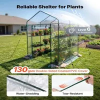 Seră-de-casă-137x137x196-cm-cu-10-rafturi-și-acoperire-din-PVC