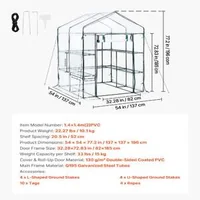 Seră-de-casă-137x137x196-cm-cu-10-rafturi-și-acoperire-din-PVC