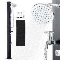 Duș-solar-de-grădină-40L-cu-duș-de-mână-și-baterie-205-cm