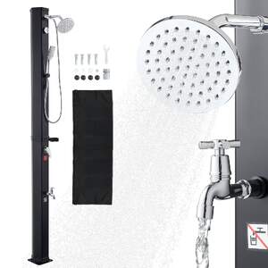 Duș-solar-de-grădină-40L-cu-duș-de-mână-și-baterie-205-cm