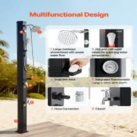 Duș-solar-de-grădină-40L-cu-duș-de-mână-și-baterie-205-cm