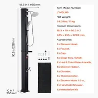 Duș-solar-de-grădină-40L-cu-duș-de-mână-și-baterie-205-cm