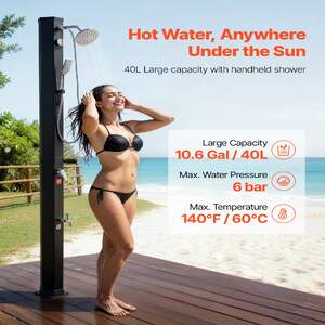 Duș-solar-de-grădină-40L-cu-duș-de-mână-și-baterie-205-cm