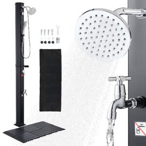 Duș-solar-de-grădină-40L-cu-platformă-de-podea-și-duș-de-mână