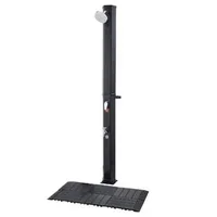 Duș-solar-de-grădină-35L-cu-platformă-de-podea-și-robinet-pentru-picioare
