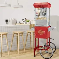 Aparat-de-popcorn-cu-cărucior-850W-capacitate-200-g-stil-retro