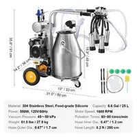 Mașină-electrică-de-muls-vaci-25-l-din-oțel-inoxidabil