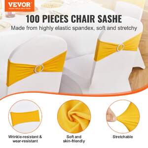 Panglici-elastice-decorative-pentru-scaune-100-bucăți-culoare-galben-auriu-cu-cataramă