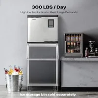 Mașină-profesională-de-gheață-136-kg-zi-model-modular-cu-temporizator-și-autocurățare