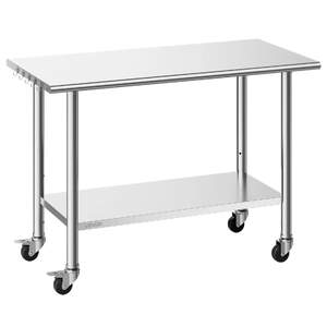 Masă-de-lucru-profesională-din-oțel-inoxidabil-61x122-cm-cu-roți-raft-reglabil