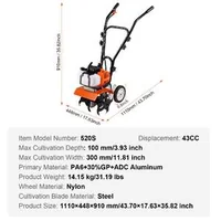 Cultivator-de-grădină-pe-benzină-43CC-în-2-timpi-cu-4-dinți-frontali-reglabili-din-oțel-pentru-prelucrarea-ierbii-grădinii-și-terenului