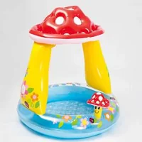 Piscină-gonflabilă-pentru-bebeluși-cu-parasolar-INTEX-Mushroom-57114NP-102-89-cm