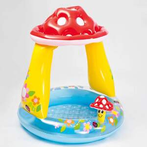 Piscină-gonflabilă-pentru-bebeluși-cu-parasolar-INTEX-Mushroom-57114NP-102-89-cm