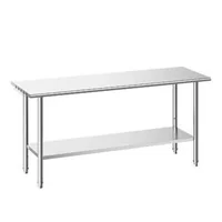 Masă-de-lucru-profesională-din-oțel-inoxidabil-183-61-cm-cu-raft-inferior-reglabil