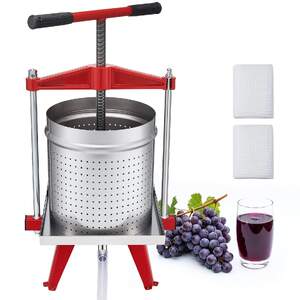Presă-manuală-pentru-fructe-și-struguri-15-l-din-oțel-inoxidabil-pentru-suc-vin-și-cidru-cu-2-saci-de-filtrare