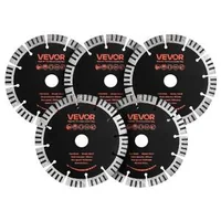 Set-de-5-discuri-diamantate-160-mm-pentru-beton-și-canelator-alezaj-22-2-mm-tăiere-uscată-și-umedă