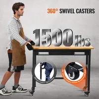 Masă-de-lucru-pe-roți-din-lemn-cu-organizator-pentru-sertare-capacitate-680-kg-120-cm