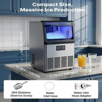 Aparat-profesional-de-gheață-41-kg-24-h-32-cuburi-coș-6-kg-și-autocurățare