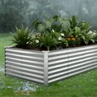 Strat-înălțat-metalic-de-grădină-120-60-30-cm-216-L-cu-acoperire-Alu-Zinc