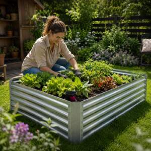 Strat-înălțat-metalic-de-grădină-120-60-30-cm-216-L-cu-acoperire-Alu-Zinc