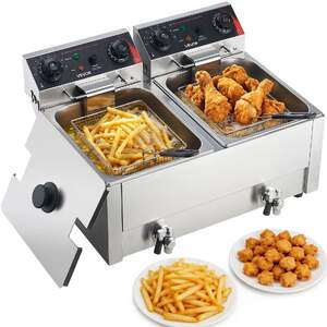 Friteuză-electrică-profesională-dublă-VEVOR-de-5000-W-2-cuve-14-L-ulei