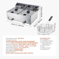 Friteuză-electrică-profesională-dublă-VEVOR-de-5000-W-2-cuve-14-L-ulei
