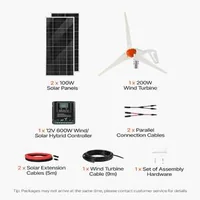 Set-hibrid-solar-și-eolian-12V-400W-2-panouri-100W-turbină-200W