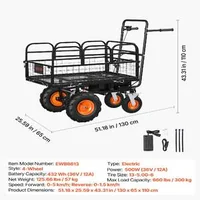 Cărucior-electric-de-grădină-500-W-capacitate-de-300-kg-baterie-de-36V