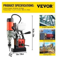 Mașină-de-găurit-magnetică-portabilă-profesională-1200-W-Ø-40-mm-forță-magnetică-1200kg-13-000N-viteză-variabilă