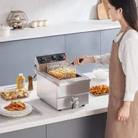Friteuză-electrică-profesională-3000-W-9-l-ulei-oțel-inoxidabil