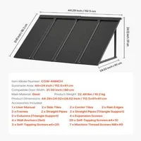 Copertină-metalică-112-5-61-cm-protecție-din-oțel-pentru-ușă-și-fereastră