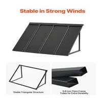 Copertină-metalică-112-5-61-cm-protecție-din-oțel-pentru-ușă-și-fereastră