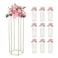 Set-de-suporturi-aurii-pentru-flori-10-bucăți-80-cm-design-hexagonal