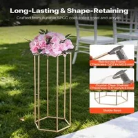 Set-de-suporturi-aurii-pentru-flori-10-bucăți-80-cm-design-hexagonal