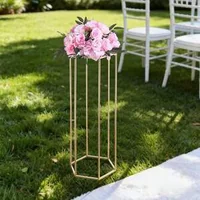 Set-de-suporturi-aurii-pentru-flori-10-bucăți-80-cm-design-hexagonal