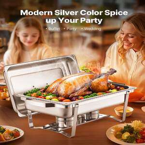 Set-de-4-recipiente-chafing-dish-8-Qt-din-oțel-inoxidabil