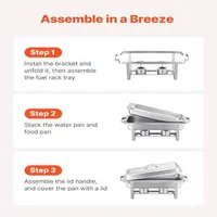 Set-de-4-recipiente-chafing-dish-8-Qt-din-oțel-inoxidabil