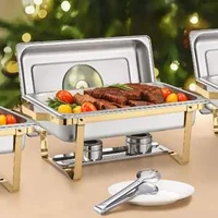 Set-de-4-recipiente-chafing-dish-aurii-8-Qt-cu-capac-de-sticlă